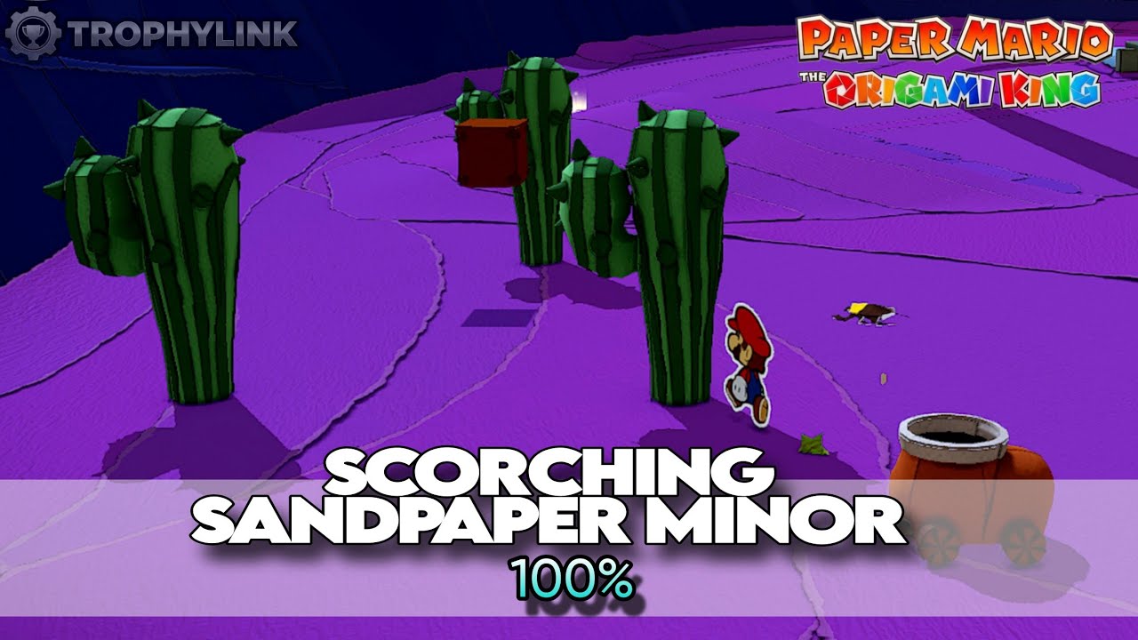 Scorching Sandpaper Minor 100% Wszystkie znajdźki - Paper Mario Origami king (Poradnik 100%)