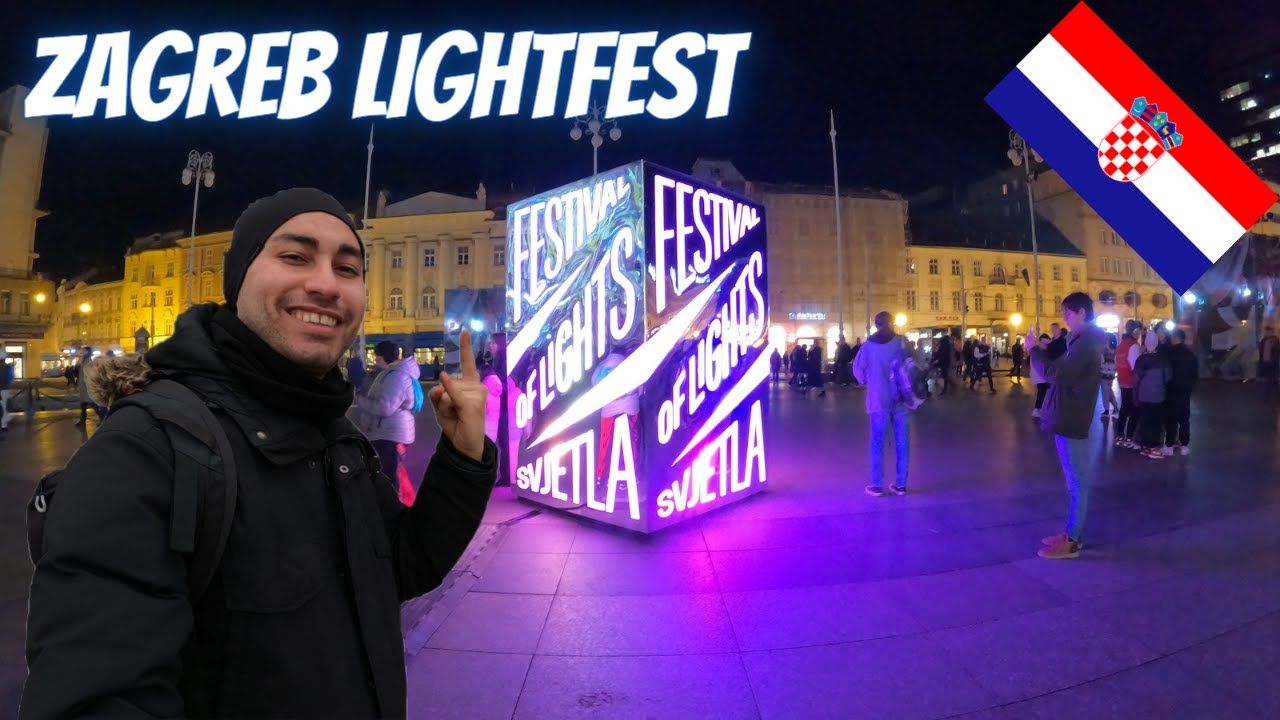 Zagreb LightFest / Zagreb Semalarında Uçan Balinalarla Yapılan Görsel Şöleni İzledim ! (Zagreb Vlog)