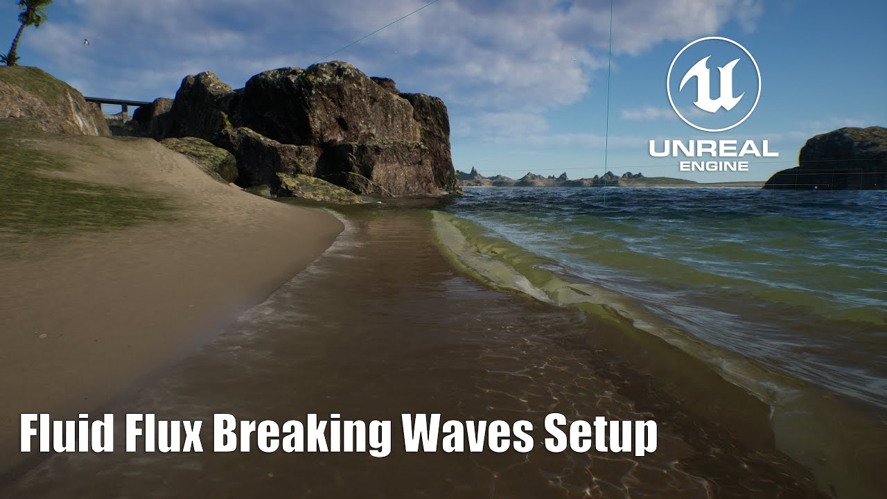 Unreal Engine 5 Fluid Flux Breaking Waves Initial Setup Tutorial