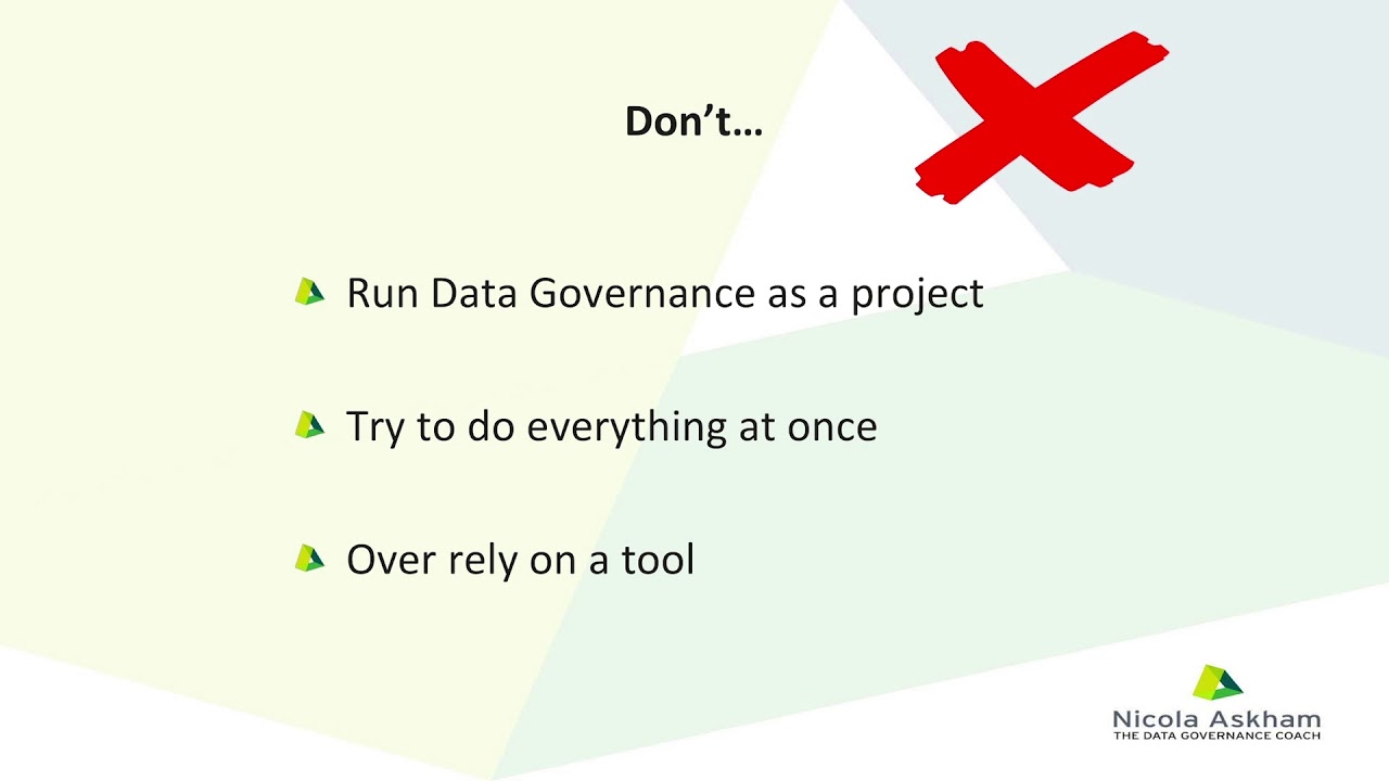 Tips for Achieving Sustainable Data Governance - Nicola Askham