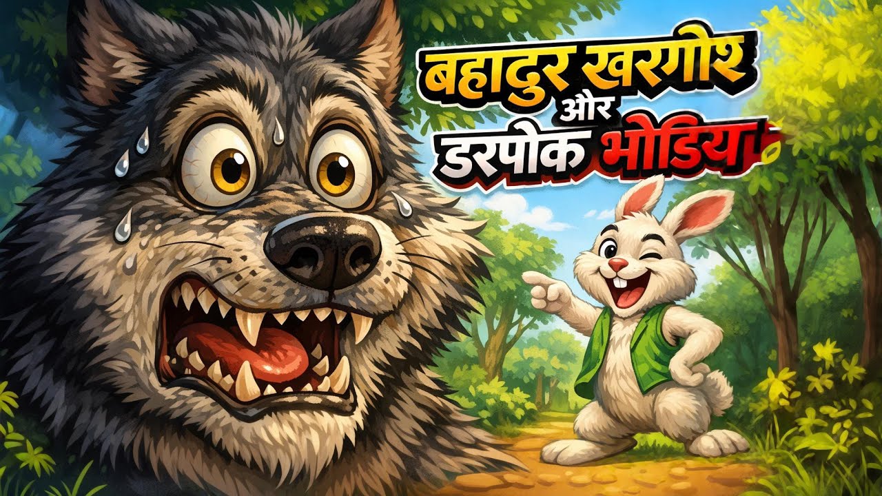 बहादुर खरगोश और डरपोक भेड़िया | Clever Rabbit & Wolf Story | Hindi Kahaniya