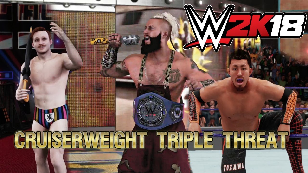 WWE 2K18 Gameplay | Cruiserweight Triple Threat Championship Match (205 Live)
