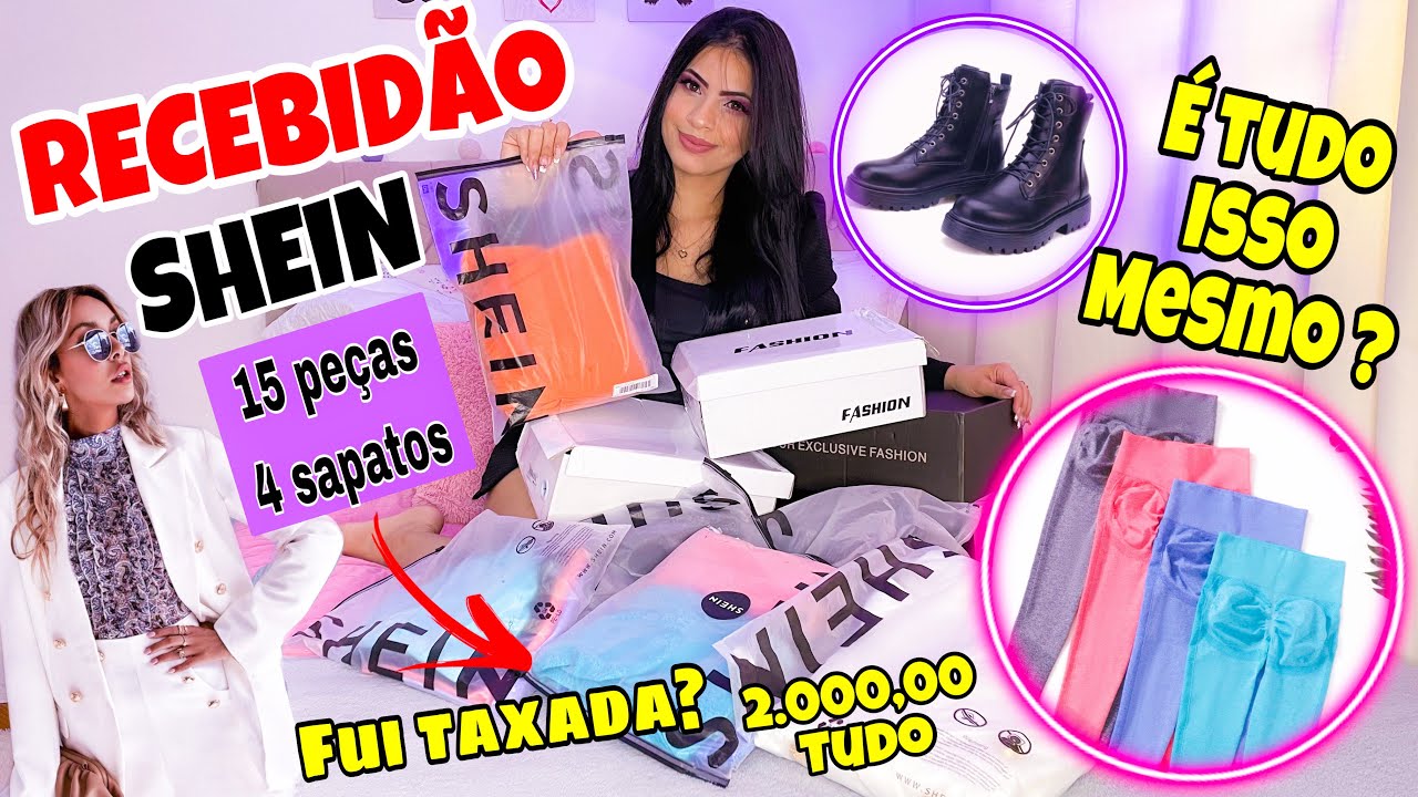 Recebidos da SHEIN ✨15 peças + 4 sapatos 👗👠 FUI TAXADA? 💵CUPOM KENIARO -15% #shein #sheingals
