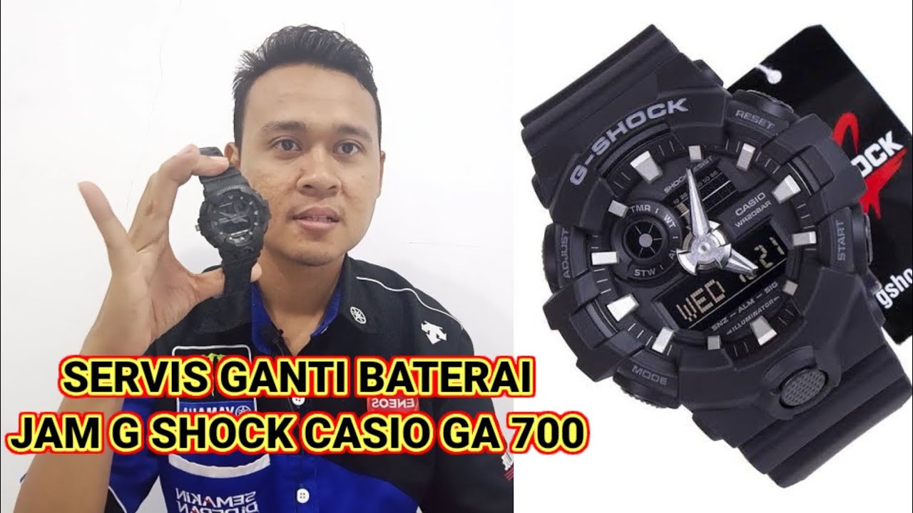 ganti baterai jam g shock casio ga700