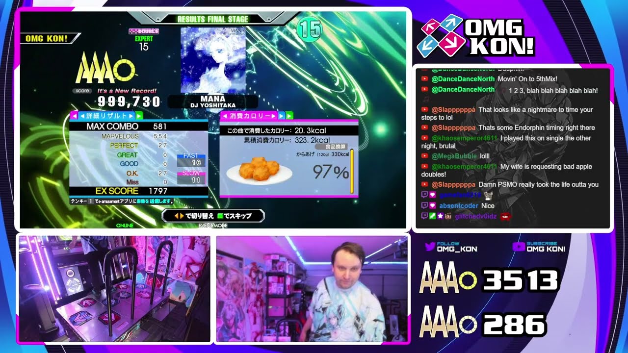 OMG KON! | MANA (D-EXPERT 15) PFC AAA 999,730 [DDR A3]