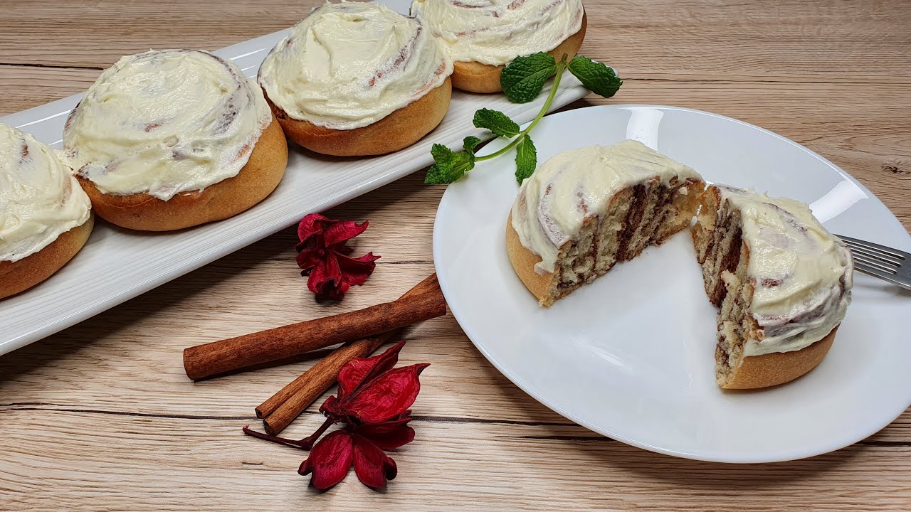 ВКУСНЫЕ И АРОМАТНЫЕ СИННАБОНЫ С НЕЖНЕЙШИМ КРЕМОМ. ВЫ БУДЕТЕ В ВОСТОРГЕ ОТ ЭТИХ БУЛОЧЕК!