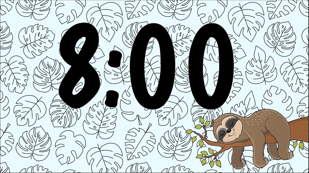 8 Minute Sleepy Sloth Timer (Summer Synth Tones at End)