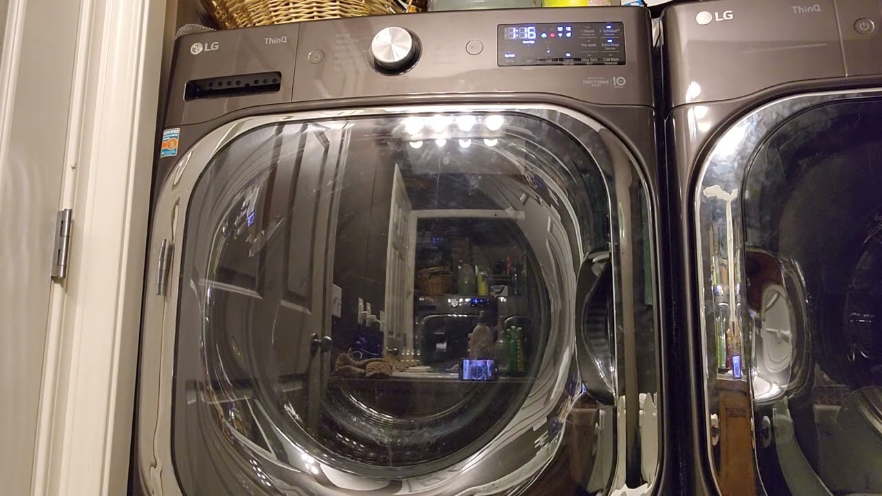 LG ThinQ Washer WM8900HBA Normal Cycle And LG ThinQ Dryer DLEX8900B Normal Cycle