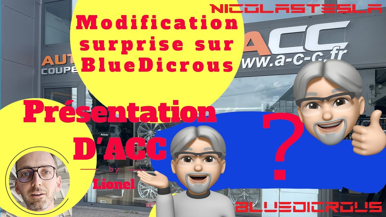 Pr&eacute;sentation de la Boutique Acc et modification surprise sur BlueDicrous ma Tesla Model3 !