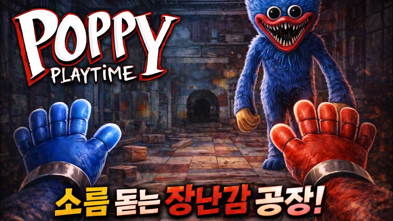Poppy Playtime 공포게임 플레이!! | 갑툭튀 조금있어요