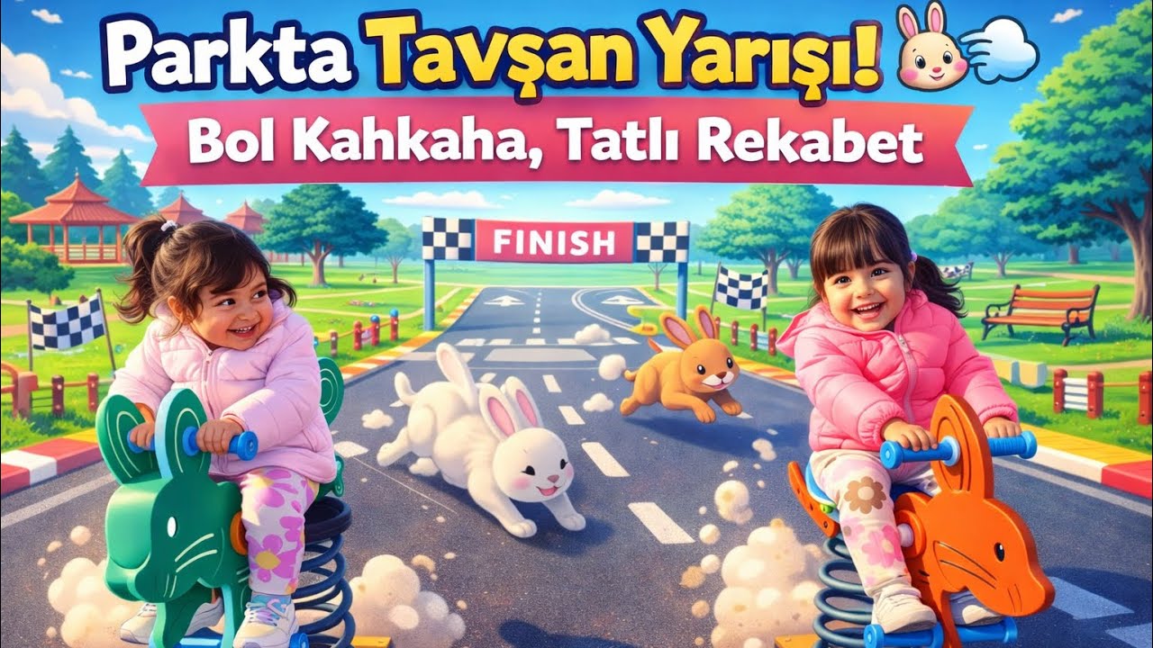 Parkta Tavşan Yarışı! 🐰💨 Bol Kahkaha, Tatlı Rekabet