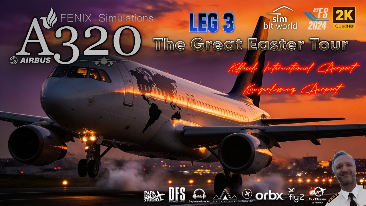 🟨LIVE!!🟦🔴MSFS2024🔴A320 FENIX🔴BIKF Keflavík International Airport⚡️BGSF Kangerlussuaq Airport