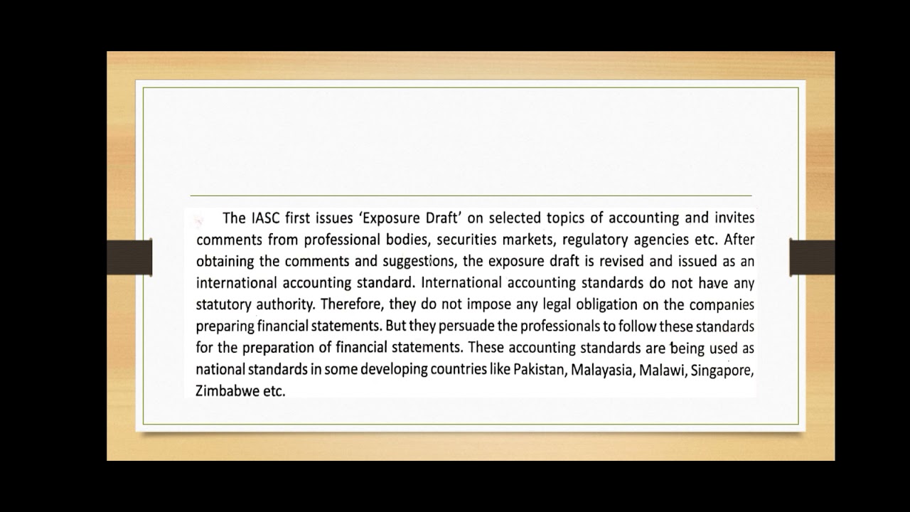 Institutions engaged in Accounting Harmonisation