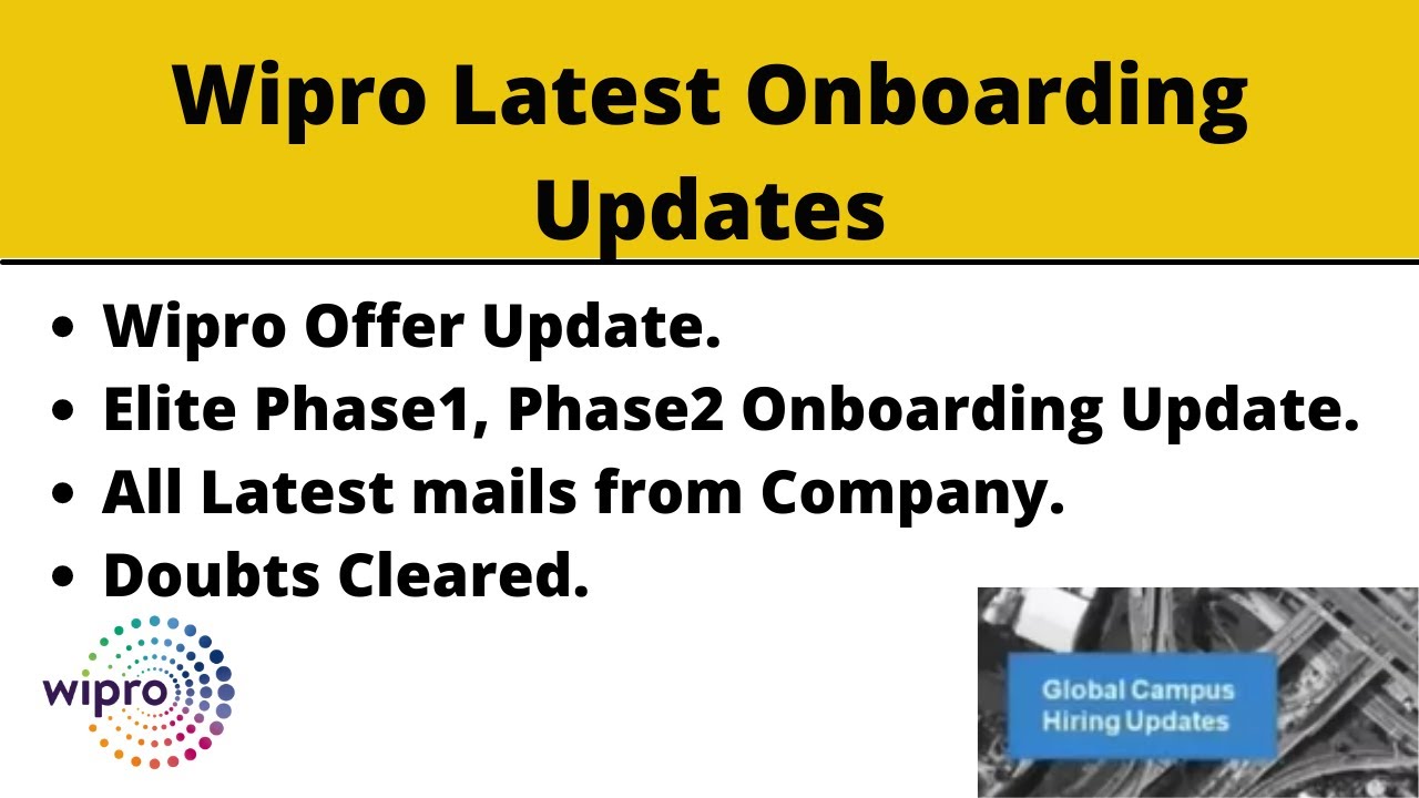Wipro Latest Onboarding Updates | Elite, Turbo expected Joining date | All Latest mails from company