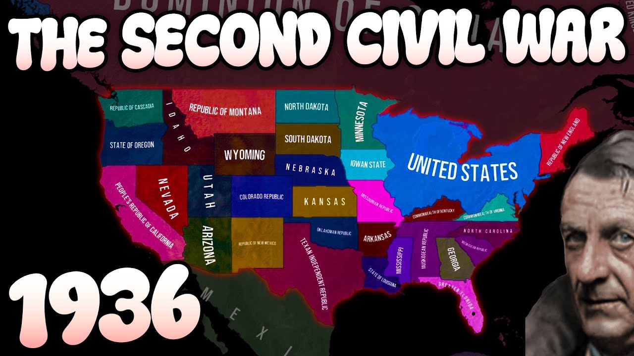 The Second American Civil War #1 - Hoi4 WW2 Timelapse