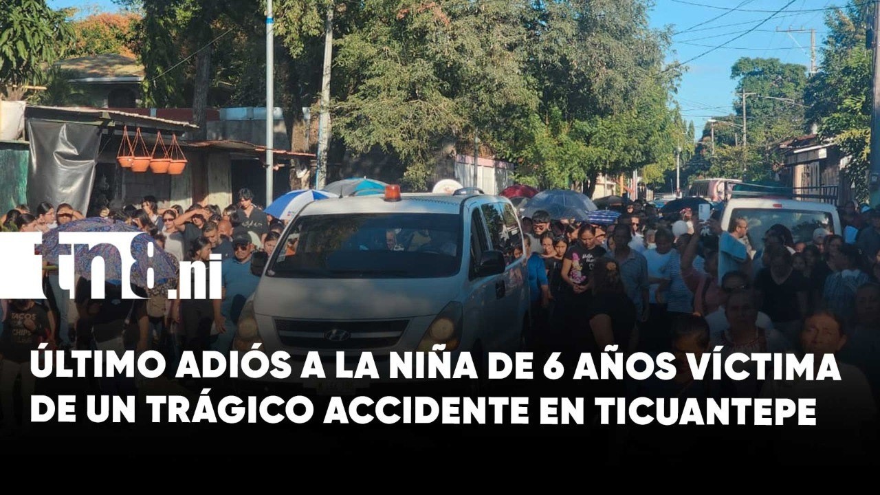 Dan el último adiós a la niña de 6 años que murio en un trágico accidente de tránsito