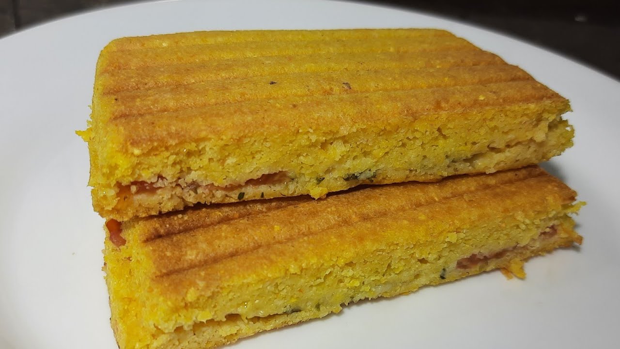 Pão de flocão de milho | Ótima opção para substituir o pão | Feito no micro-ondas