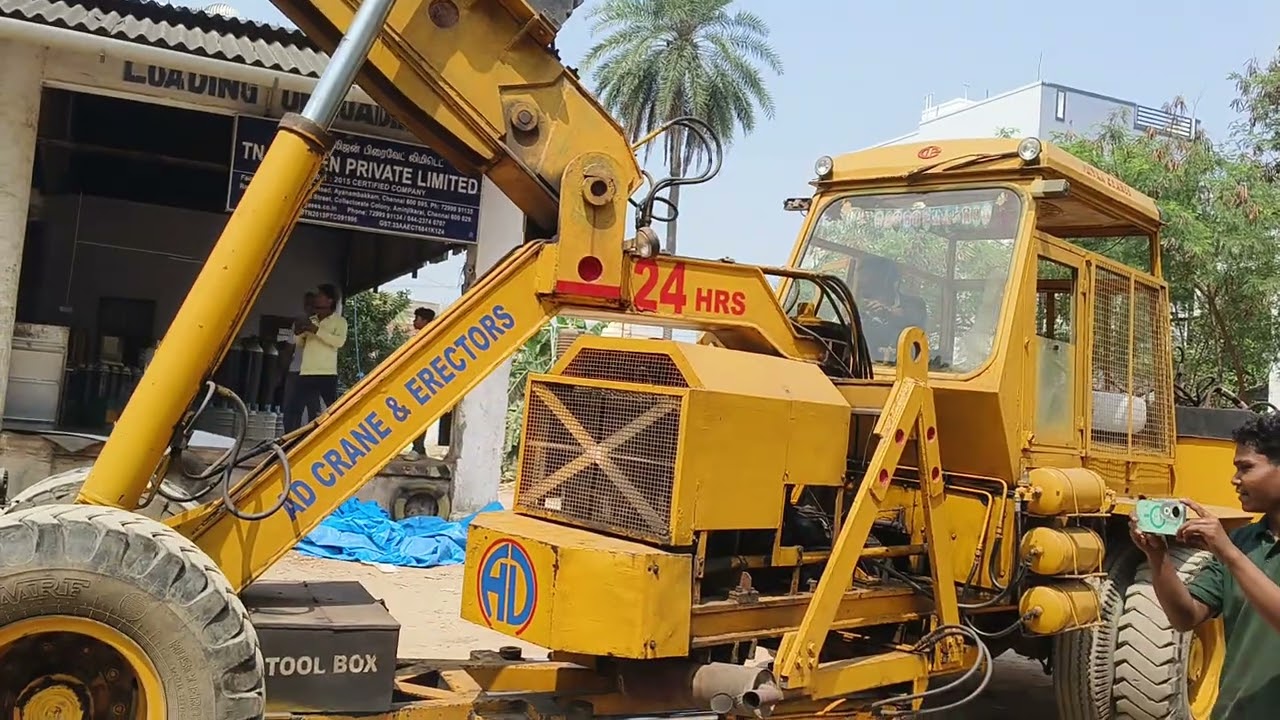 Today swing type 80 ton crane and 25 ton Priya crane  9 ton gas tank unloading and erection work 💥🔥🔥