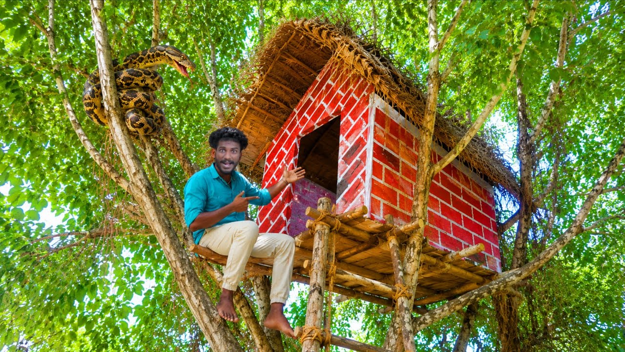 Making Tree House 💯 Real | A luxury house on a tree..! Sathish