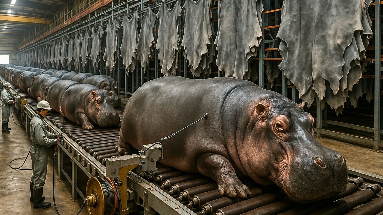 Inside the World&rsquo;s Largest Hippo Farm | Modern Mass Harvesting Process (Full Process)