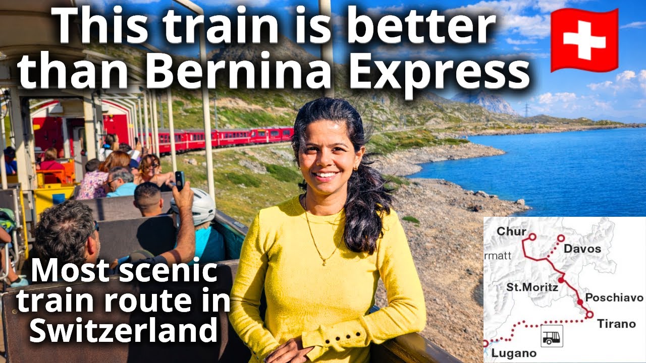 🇨🇭 Switzerland's MOST SCENIC TRAIN RIDE - In an OPEN CARRIAGE | Chur to Tirano Bernina Express alt.
