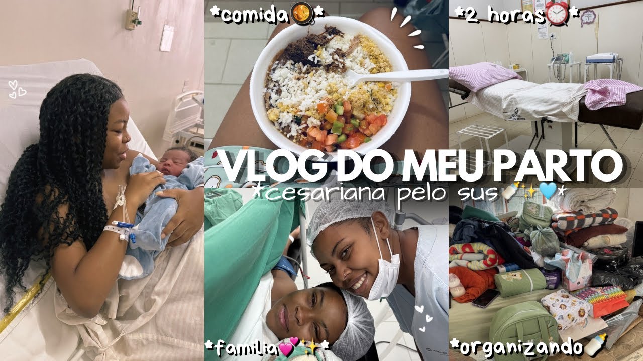 VLOG: MEU PARTO CESÁRIA PELO SUS🏥| comida,visitas,sem dor,nascimento do Levi🩵👶🏽..#vlog #gravidez 