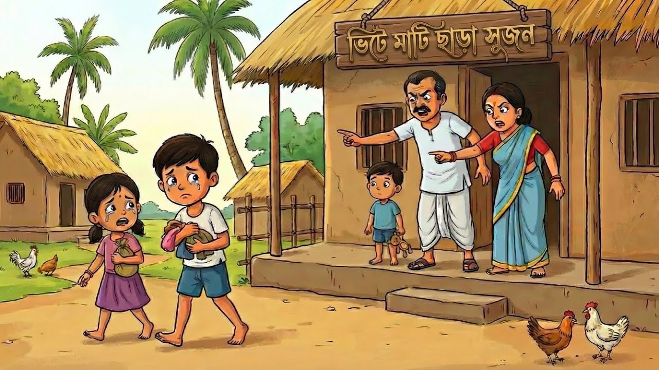 ভিটে মাটি ছাড়া সুজন ❇️ | Bengali Cartoon | Hasi Ullash |