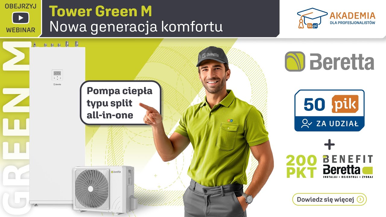 BERETTA - Tower Green M – Nowa generacja komfortu. Pompa ciepła typu split all-in-one