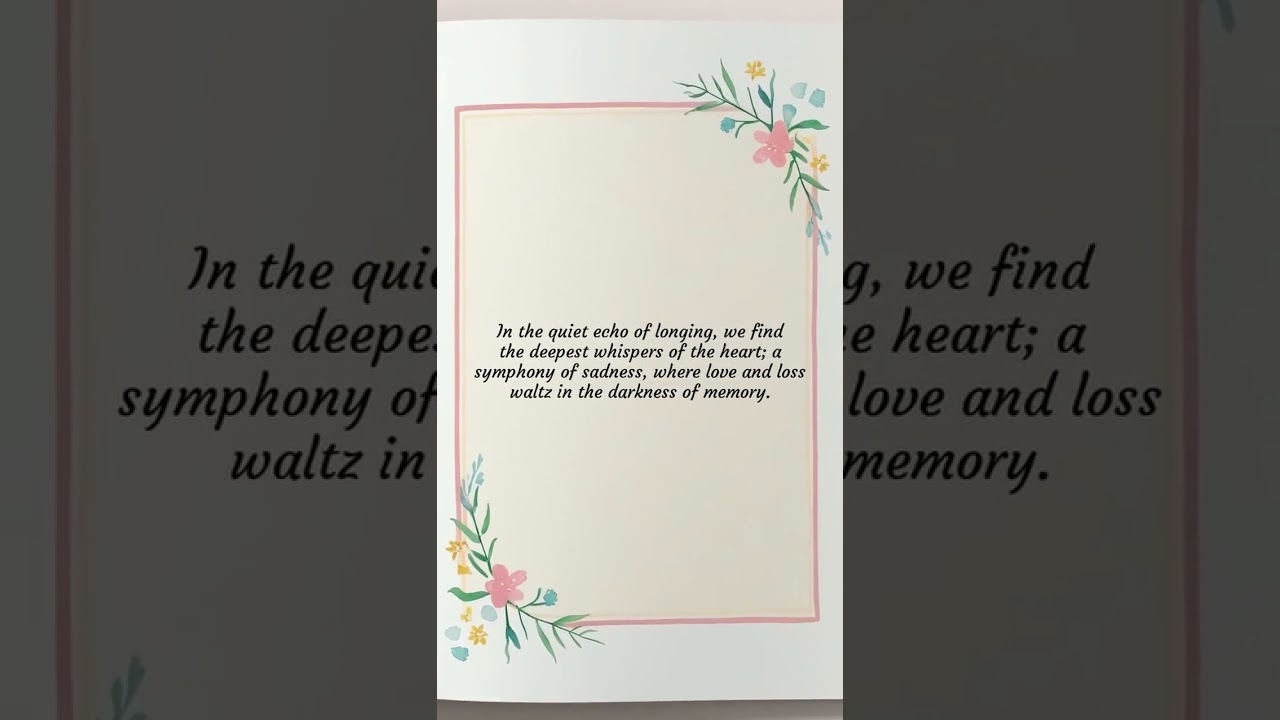 🌙 The Symphony of Longing: Love and Loss in Memory 🎶