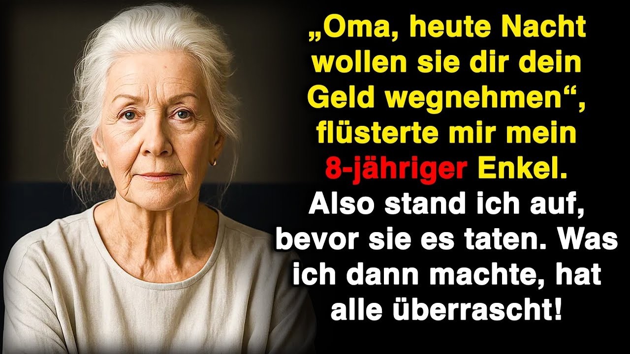 „Oma, heute Nacht nehmen sie dir dein Geld“, flüsterte mein Enkel – also stand ich auf!