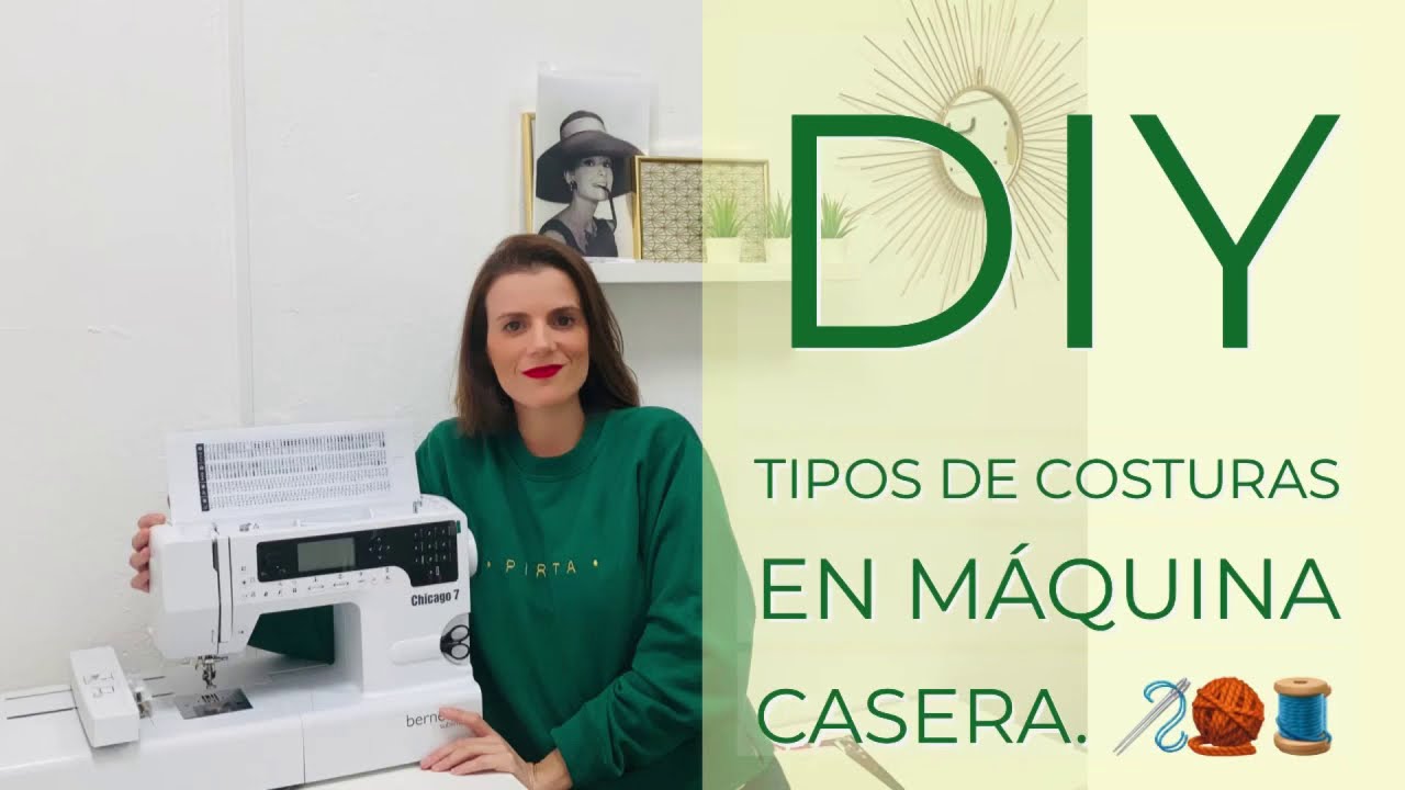 Muestrario de costuras básicas para máquina de coser casera / Bernette Chicago 7 🪡🧶