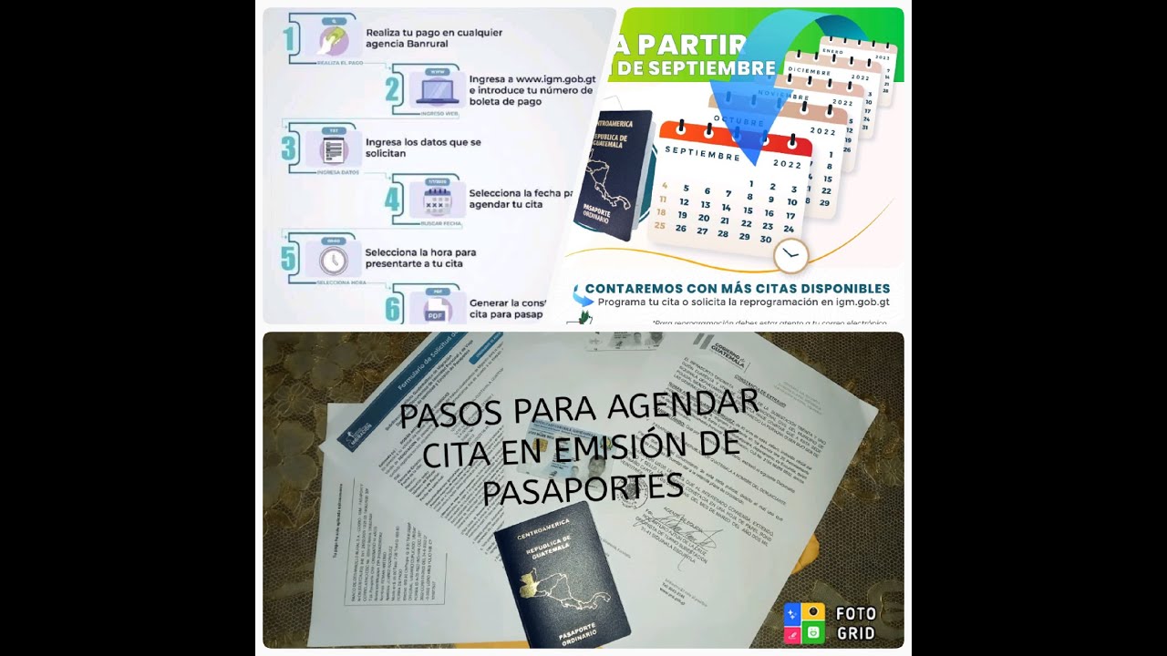 Video de como agendar la cita para la emisión del pasaporte Guatemalteco