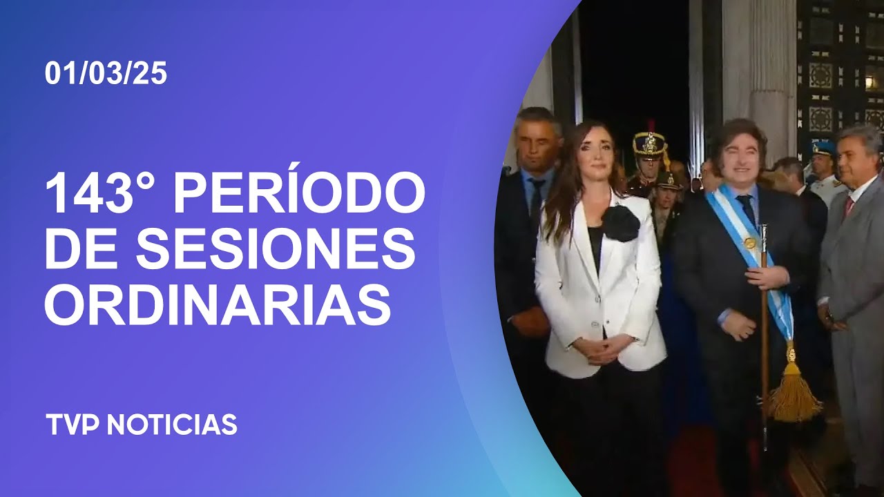 El presidente Javier Milei llega al Congreso