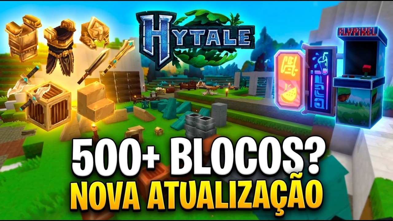 500 NOVOS BLOCOS?! ISSO MUDOU TUDO NO HYTALE
