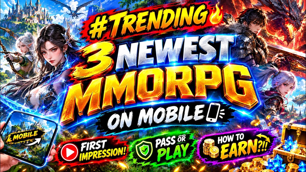 # TRENDING - 3 NEWEST MMORPG ON MOBILE PHONE - HOW TO EARN?