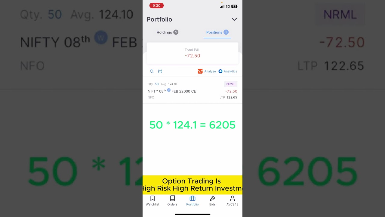 profit made in option trading #kannada #sharemarket #finance #optionstrading