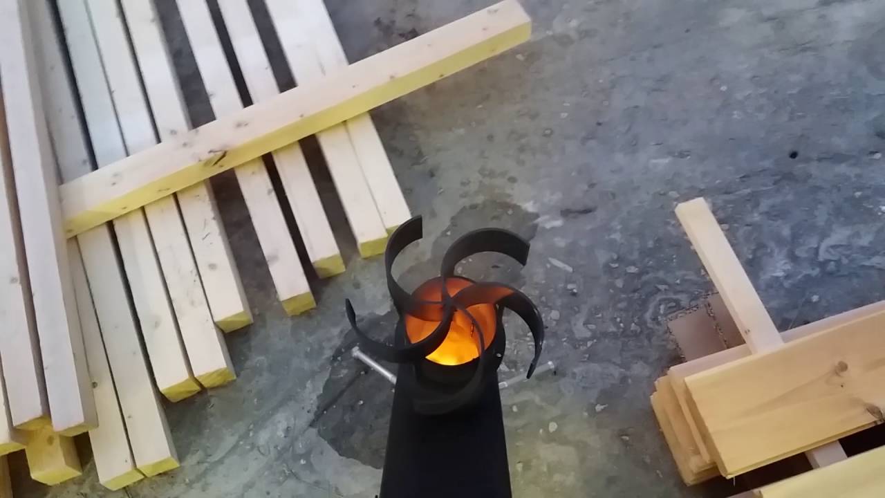 Улучшенная ракетная печь (вариант). Improved rocket stove (optional)