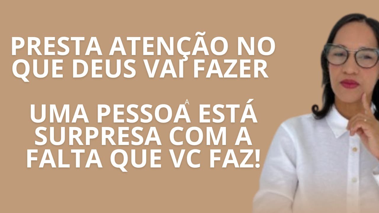 AO VIVO: Presta atenção no que Deus vai fazer, uma pessoa está surpresa com a falta que vc faz.