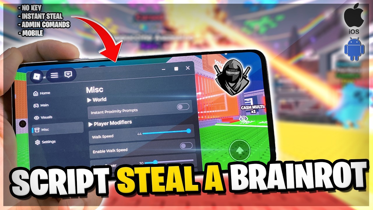 Steal a Brainrot Script NO KEY - Steal a Brainrot Script Mobile - Roblox (iOS Android) 2026