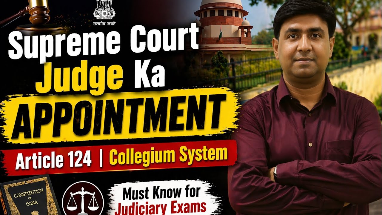 Supreme Court Judge Ka APPOINTMENT Article 124 | Collegium System | By Anuj Sir