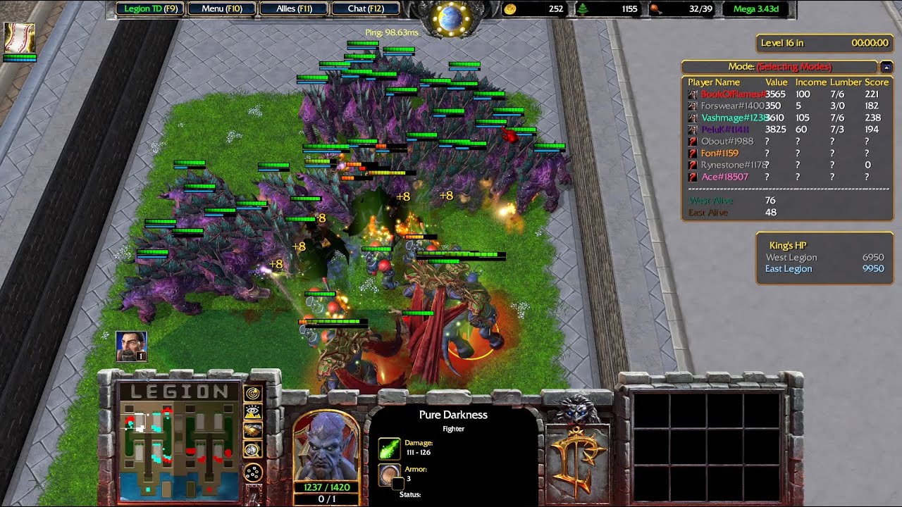 Warcraft 3 Reforged, Legion TD Mega Gameplay, Max Settings