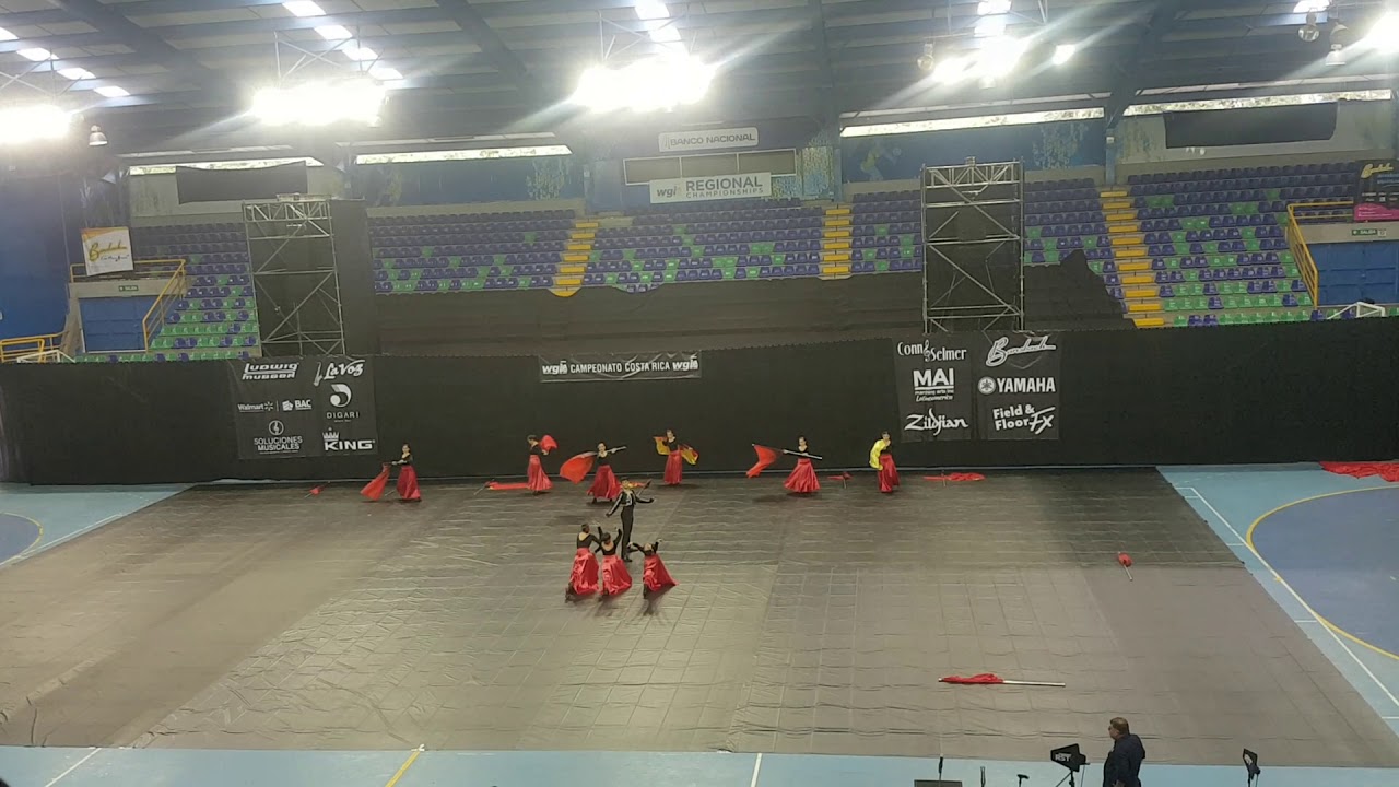 WGI Costa Rica 2019, semifinales Color Guard Banda Municipal Caf&eacute; Tarrazu