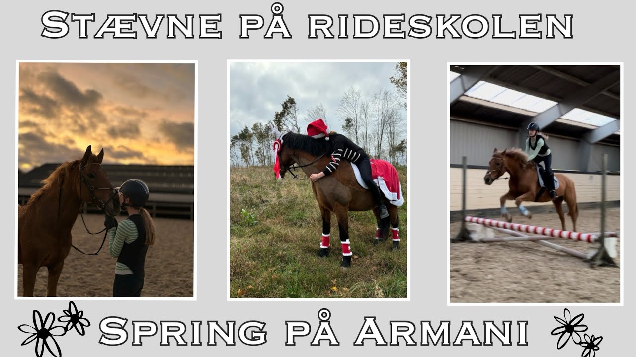 Stævne på rideskolen og spring med Armani || Vlog