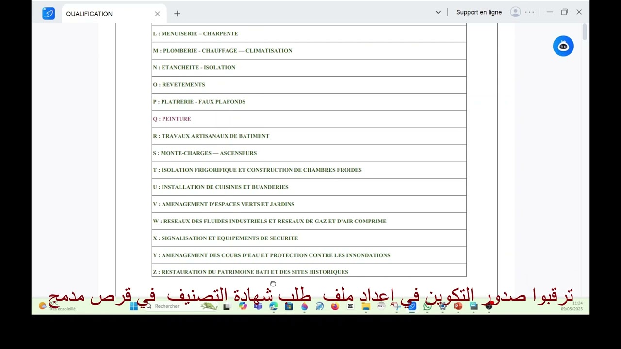 QUALIFICATION CLASSIFICATION DES ENTREPRISES DE BTP