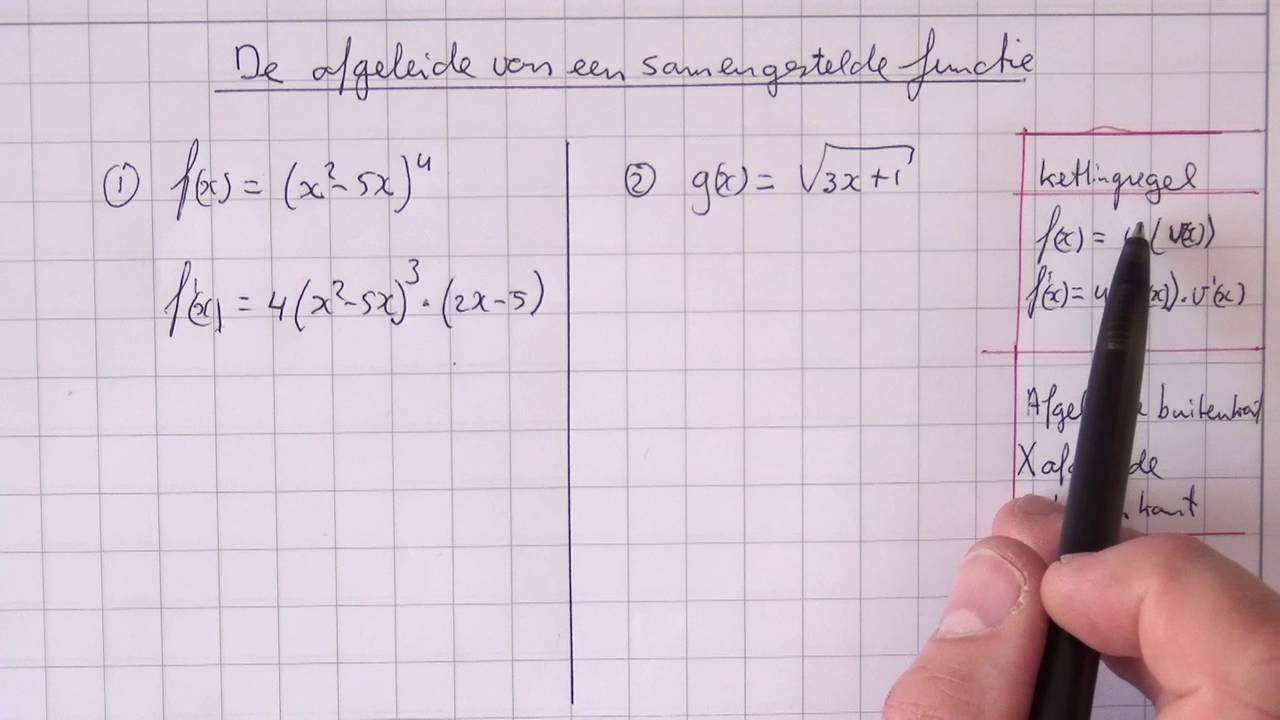 VWO4wisB_H6_6 De afgeleide van een samengestelde functie