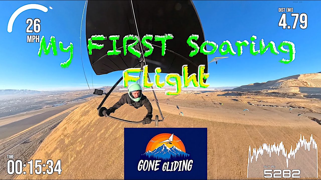 My FIRST True Soaring Flight | Hang Gliding Utah | Point of the Mountain