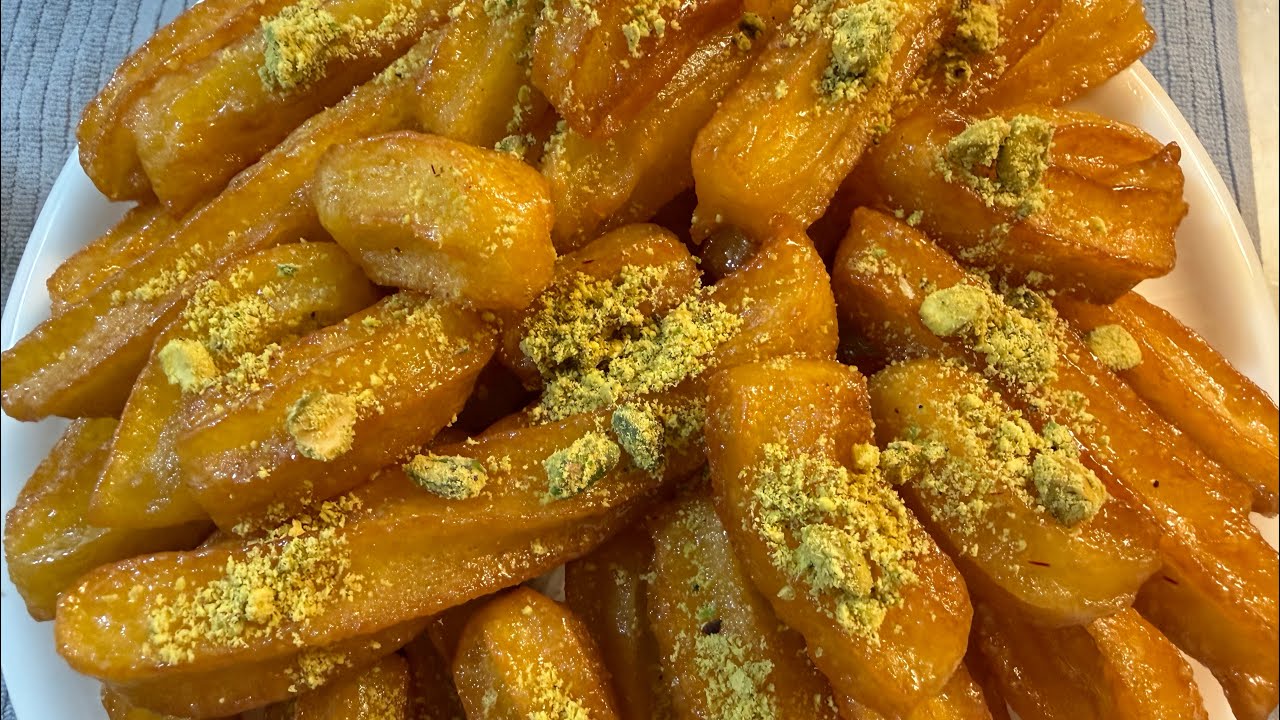 Homemade Tulumba for Ramadan  🌙😋بامیه خیلی ترد برای افطار #afghanfood #comfortfood #homefood #￼