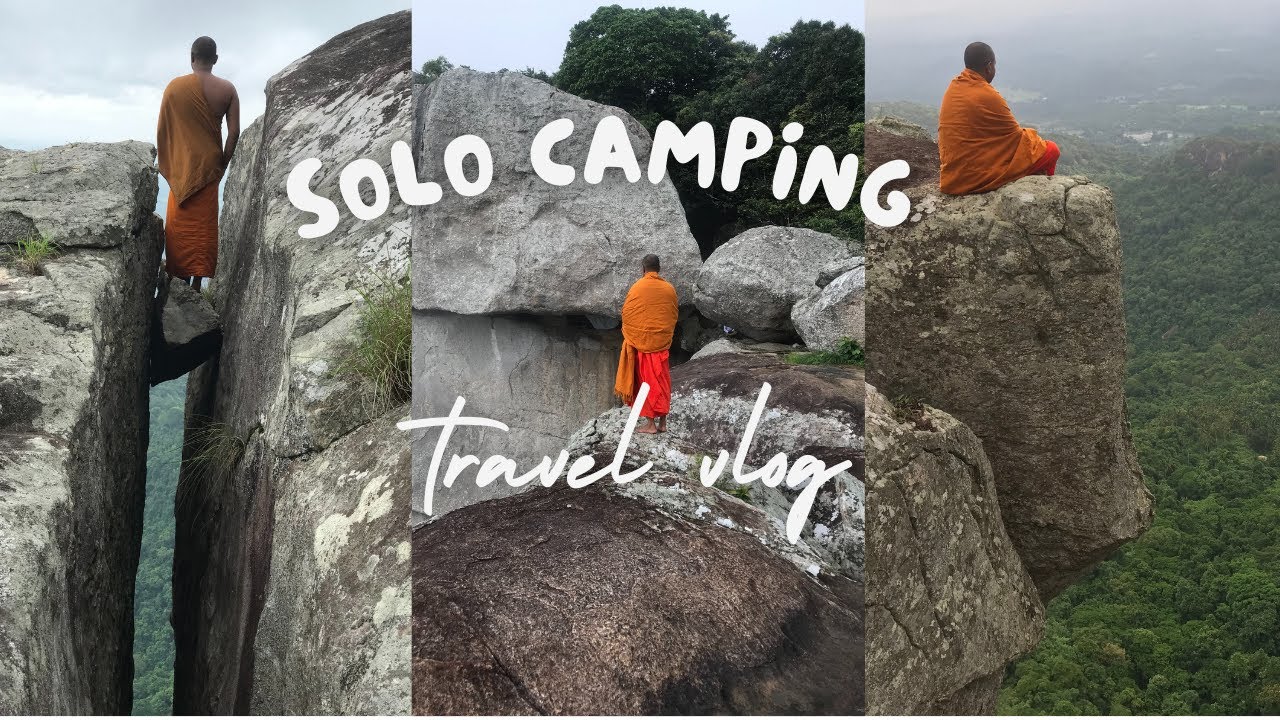 camping alone in mountain ~ Relaxing and cooking hidden cave in dolukanda  ~ASMR