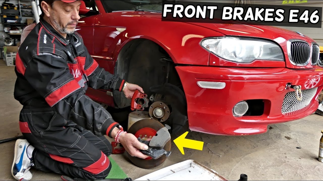 BMW E46 FRONT BRAKE PADS REPLACEMENT BRAKE ROTOR 330I 328I 325I 323I 320I 318I 316I 330D 325D 320D 3