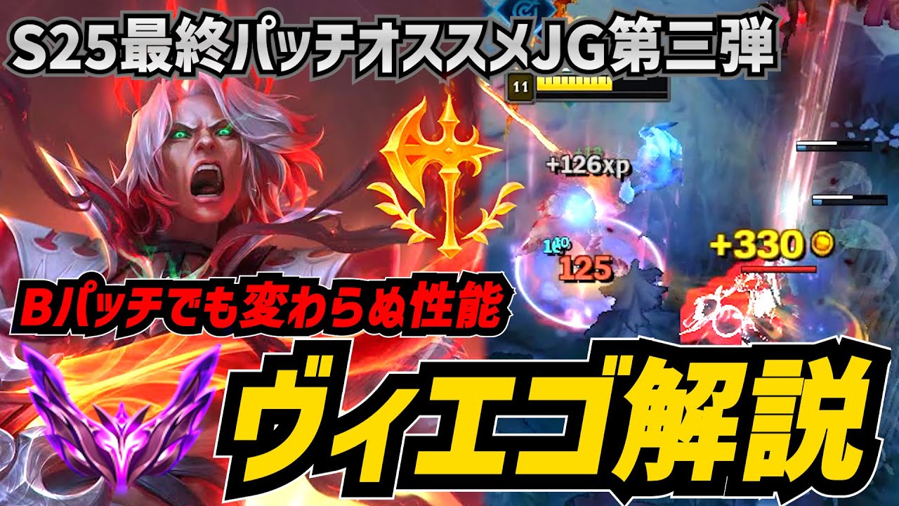 【ヴィエゴ解説】ナーフ相次ぐBパッチでもヴィエゴJGは変わらない性能とcarry力の万能チャンピオン【リーグオブレジェンド】